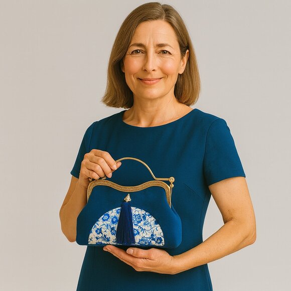 japanese bag, handmade bag, evening clutch, clutch bag, clutches, clutch purse - Picture 9 of 9